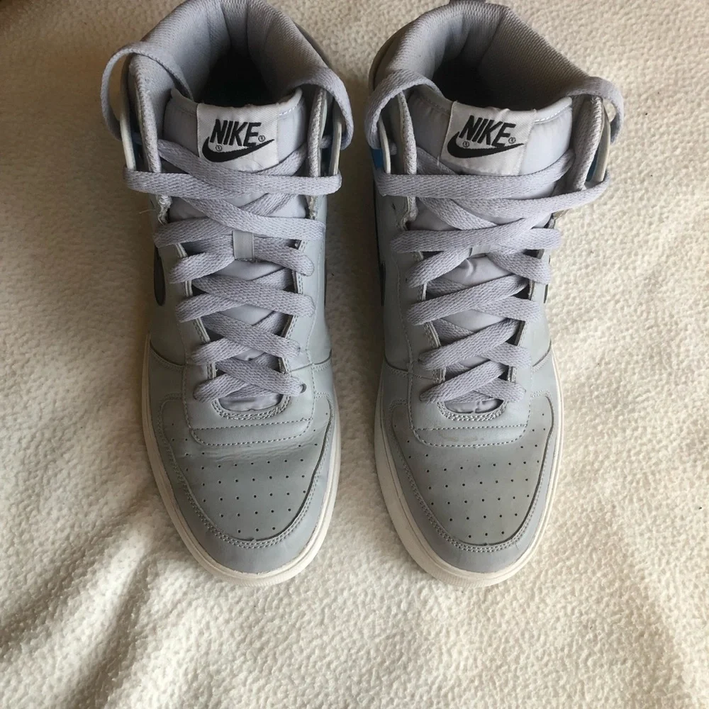 Nike Air Big High AC Wolf Grey and Blue Sneakers - Picture 1 of 5